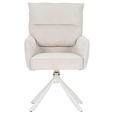 ARMLEHNSTUHL  Stoffauswahl, Sitzfläche 360° drehbar, automatische Rückholfunktion Cord  - Beige/Creme, Design, Textil/Metall (60/95/62cm) - Novel
