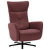 RELAXSESSEL in Leder Beere  - Beere/Schwarz, Design, Leder/Metall (76/112/83cm) - Beldomo Speed