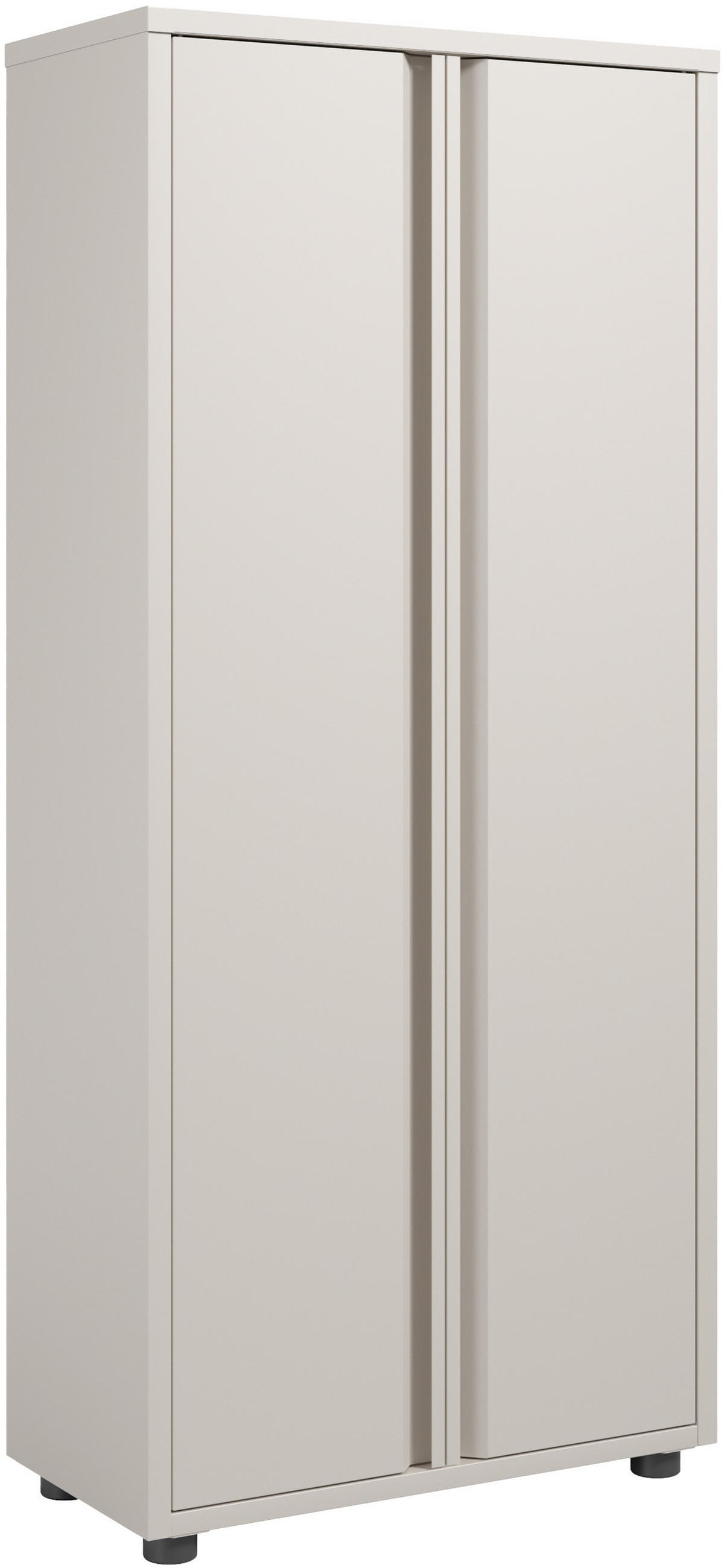 MIDISCHRANK 60/135/30 cm  - Kaschmir/Schwarz, Design, Kunststoff/Metall (60/135/30cm) - home24