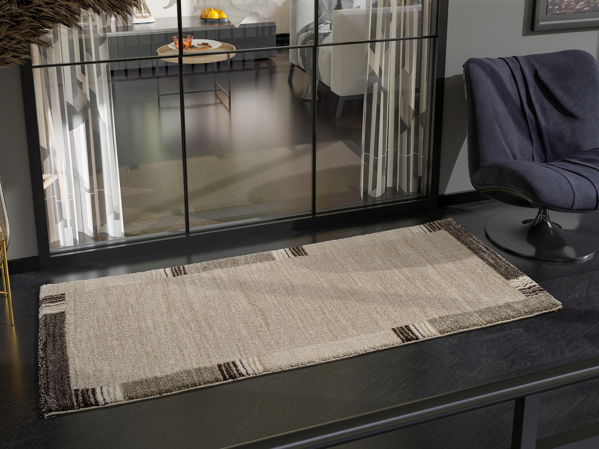 LÄUFER 80/300 cm Palazzo Lobo Braun, Beige  - Beige/Braun, KONVENTIONELL, Textil (80/300cm) - Novel