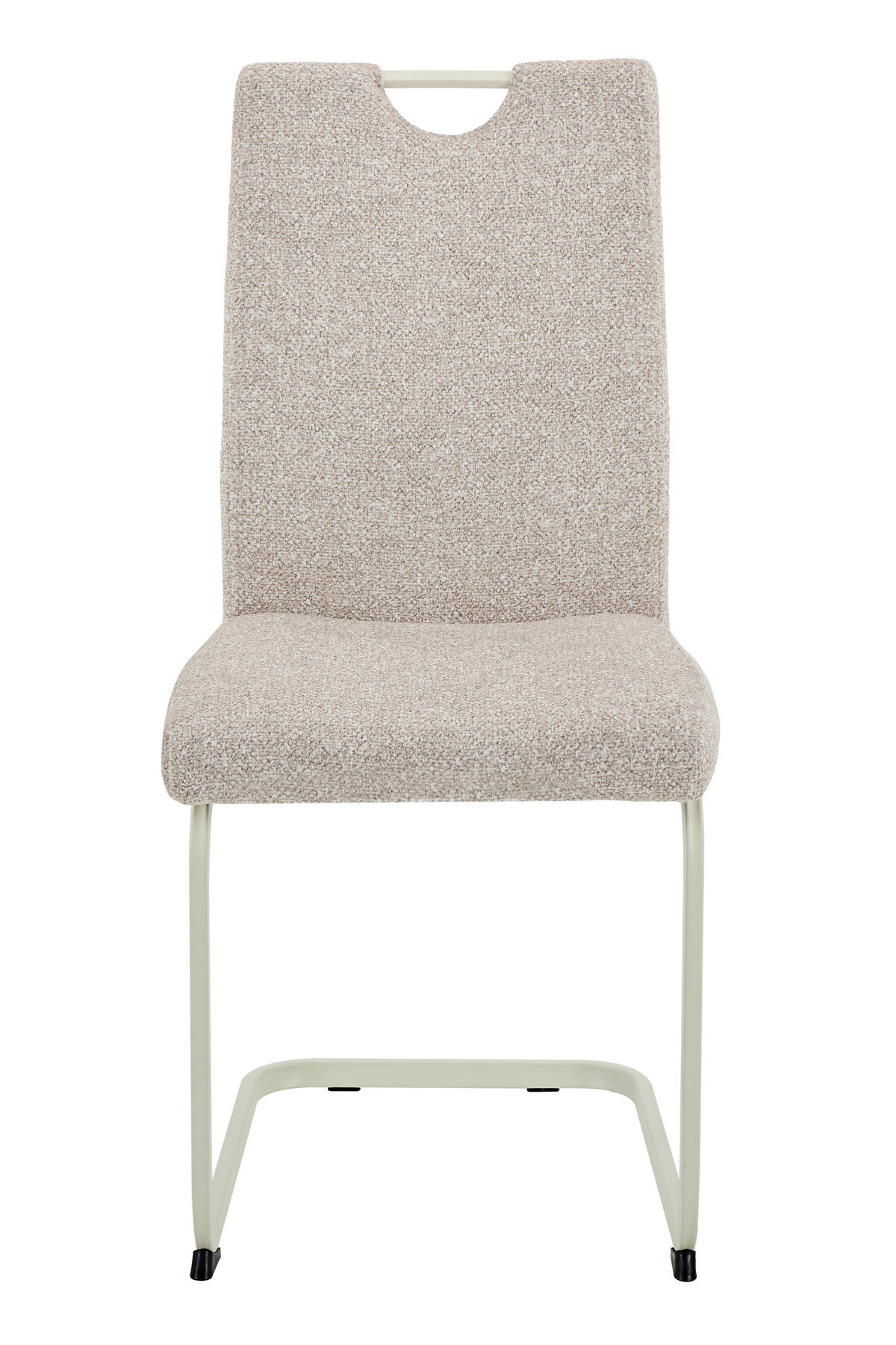 SCHWINGSTUHL-SET 4 Stück erweiterbar, mit Griff, ergonomische Rückenlehne Webstoff, Mikrofaser  - Beige/Creme, MODERN, Textil/Metall (45/98/59cm) - MID.YOU