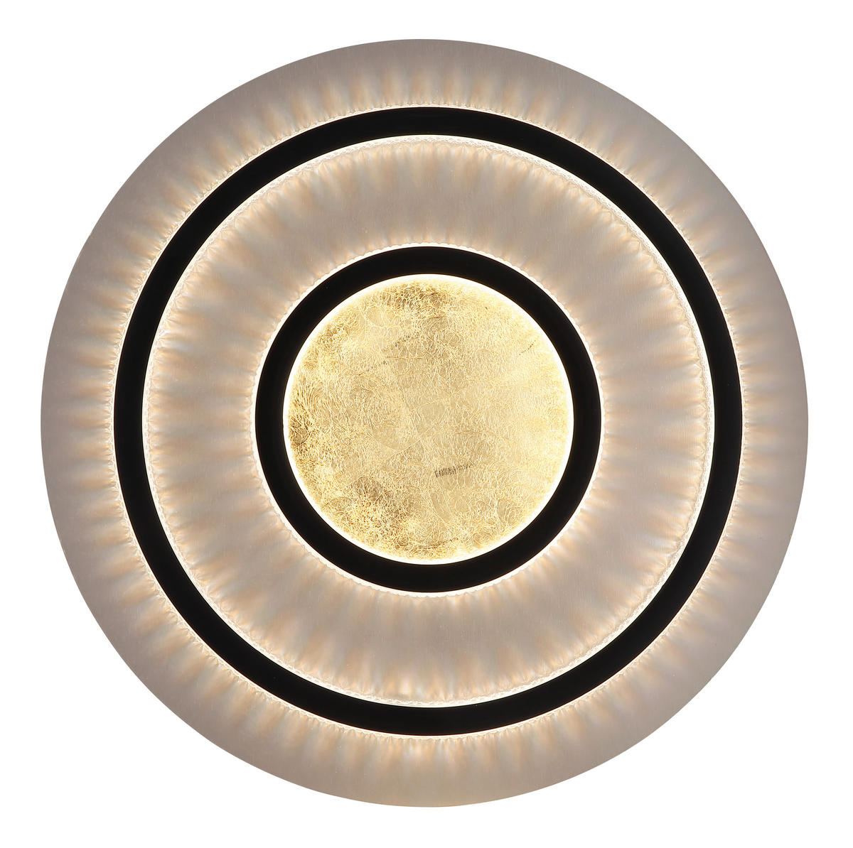LED-DECKENLEUCHTE 55/6 cm   - Klar/Goldfarben, Design, Kunststoff/Metall (55/6cm) - Globo