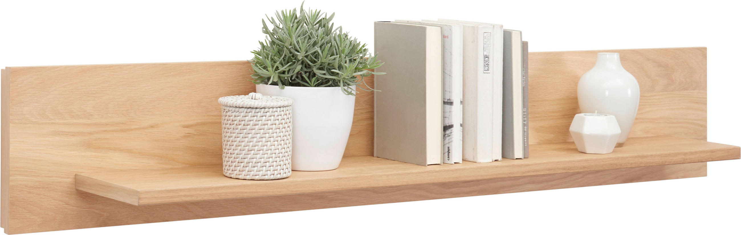 WANDBOARD Eiche furniert Eichefarben  - Eichefarben, KONVENTIONELL, Holz (141/24/22cm) - Voleo
