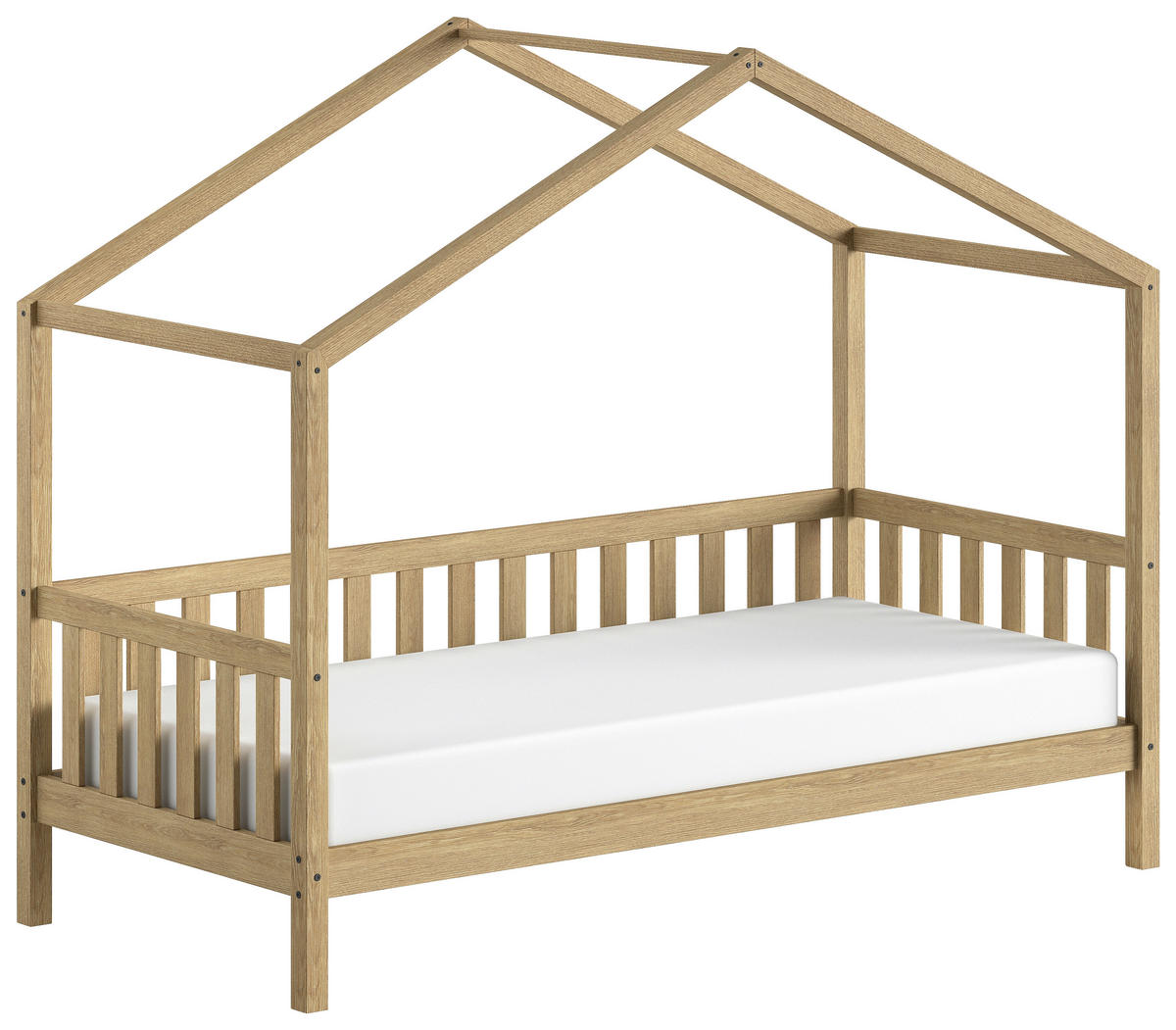 HAUSBETT Rollrost, Bettschublade 90/200 cm  - Eichefarben/Naturfarben, MODERN, Holz (90/200cm) - Vipack