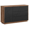 SIDEBOARD  in 156/93/42,5 cm  - Eichefarben/Schwarz, Design, Holzwerkstoff/Kunststoff (156/93/42,5cm)