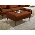 ECKSOFA  in Flachgewebe Kupferfarben  255-365/175-224 cm  - Schwarz/Kupferfarben, Design, Textil/Metall (255-365/175-224cm) - Dieter Knoll