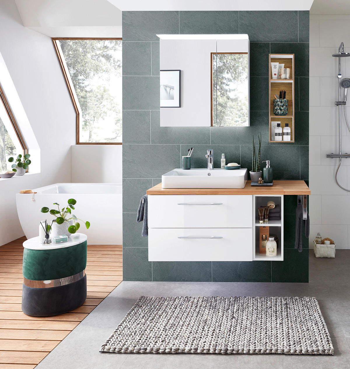 SPIEGELSCHRANK 70/70,3/14,9 cm  - Chromfarben, KONVENTIONELL, Glas/Holzwerkstoff (70/70,3/14,9cm) - Sadena