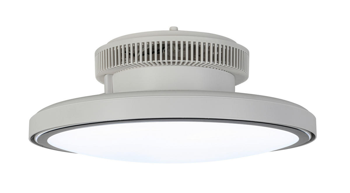DECKENVENTILATOR - Schwarz/Weiß, Trend, Kunststoff/Metall (46/19,5cm) - Mican
