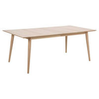 MATBORD 200/100/75,3 cm delar i massivt trä  trä, trämaterial utdragbar rektangulär ekfärgad  - ekfärgad, Klassisk, trämaterial/trä (200/100/75,3cm) - Best Price
