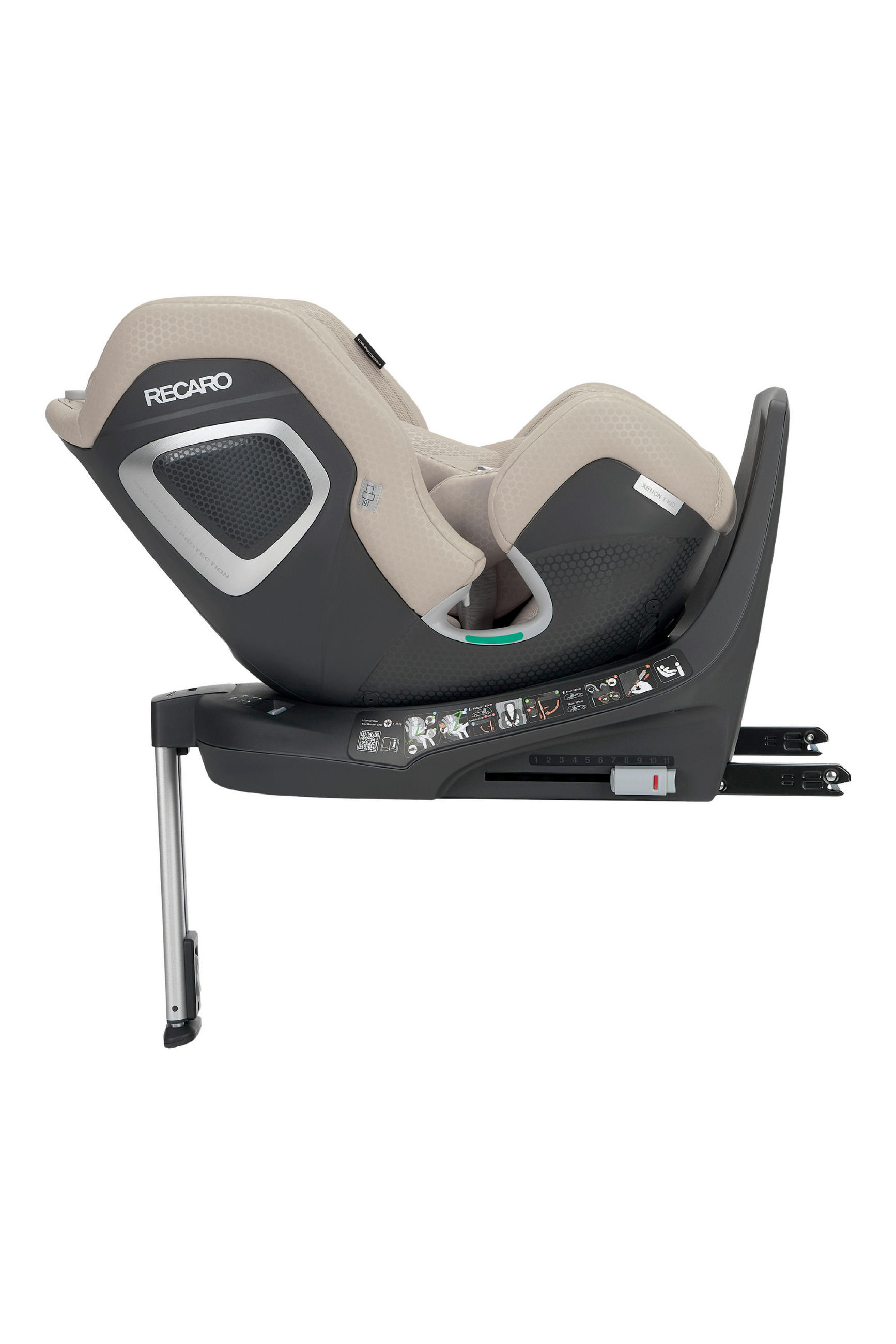 REBOARDER-KINDERSITZ Xenon 1 Kid  - Beigebraun, Basics, Kunststoff/Textil (44/58-77/58,5cm) - RECARO