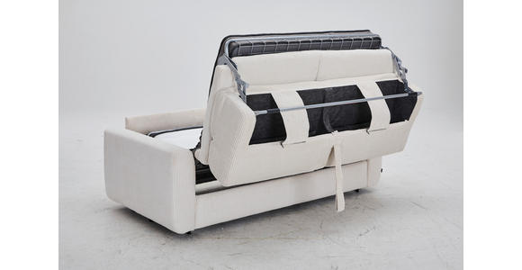 SCHLAFSOFA Creme  - Creme/Schwarz, Design, Holz/Kunststoff (200/89/97cm) - Novel
