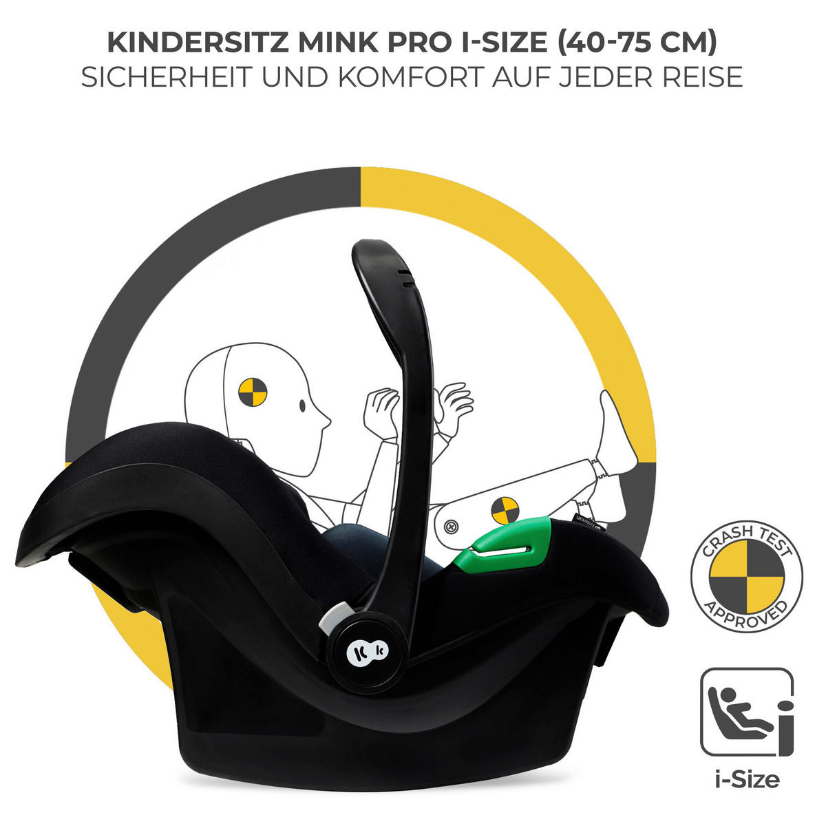 KINDERWAGENSET Moov 2 Air  - Goldfarben/Schwarz, Basics, Textil/Metall (60/86.5/106cm) - Kinderkraft