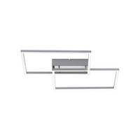 LED-DECKENLEUCHTE Iven 50,4/42/7 cm   - Nickelfarben, Design, Kunststoff/Metall (50,4/42/7cm) - Just Light