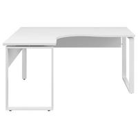 ECKSCHREIBTISCH 140/160/77,8 cm  in Weiß  - Weiß, KONVENTIONELL, Holzwerkstoff/Metall (140/160/77,8cm) - Voleo
