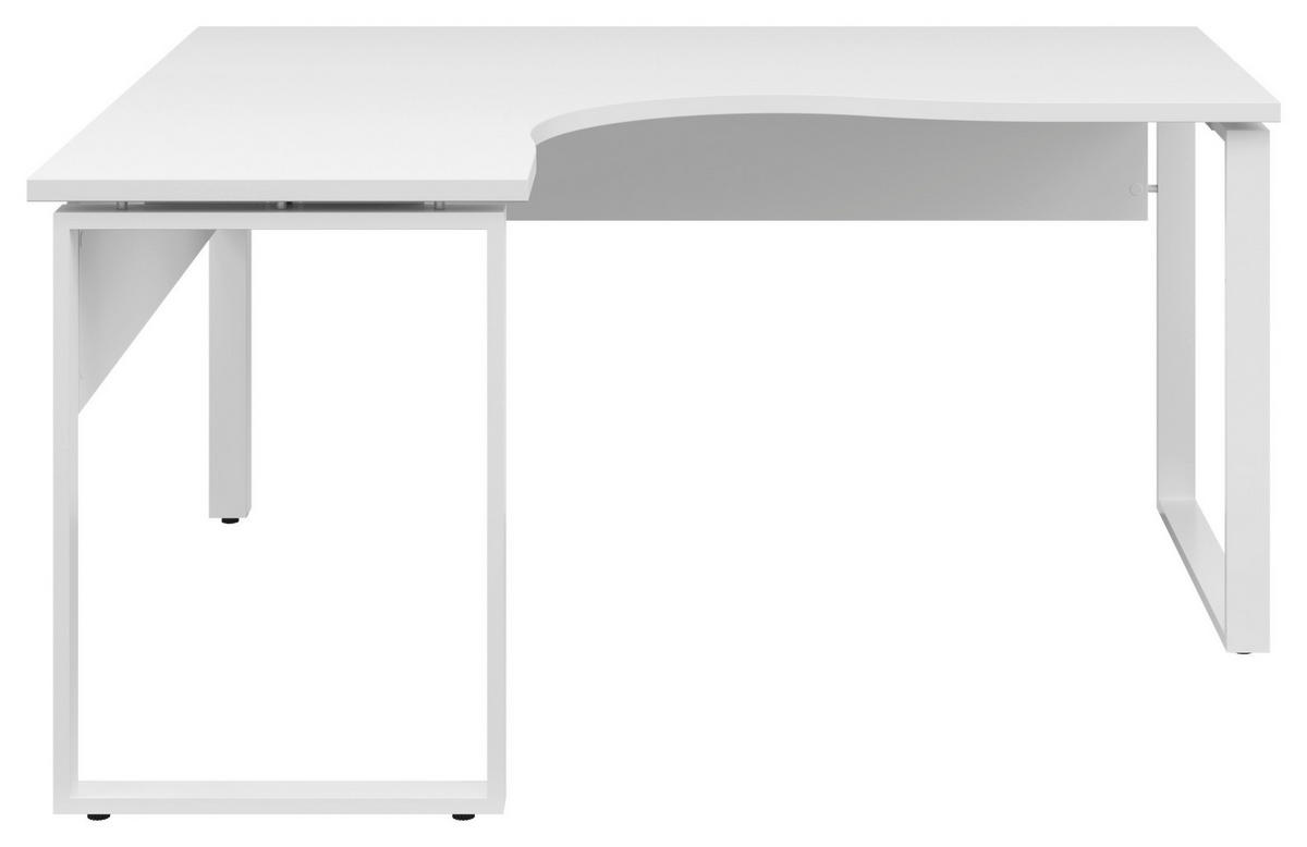 ECKSCHREIBTISCH 140/160/77,8 cm  in Weiß  - Weiß, KONVENTIONELL, Holzwerkstoff/Metall (140/160/77,8cm) - Voleo