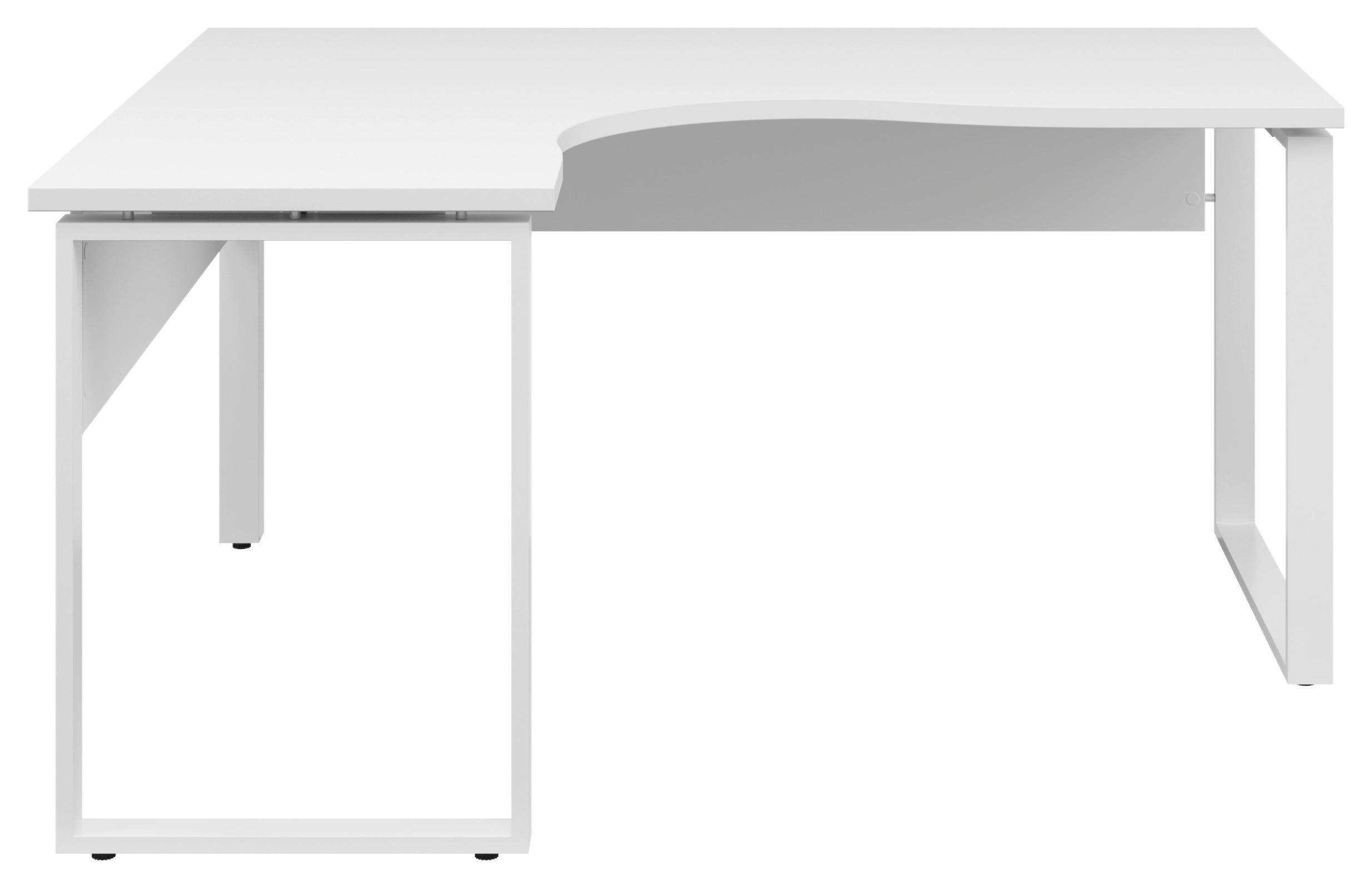Voleo Eckschreibtisch Weiß 160x77.8x140 cm