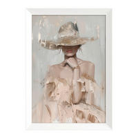 DRUCKGRAFIK Frauen  - Beige/Weiß, Basics, Holz/Papier (75/56/3cm)