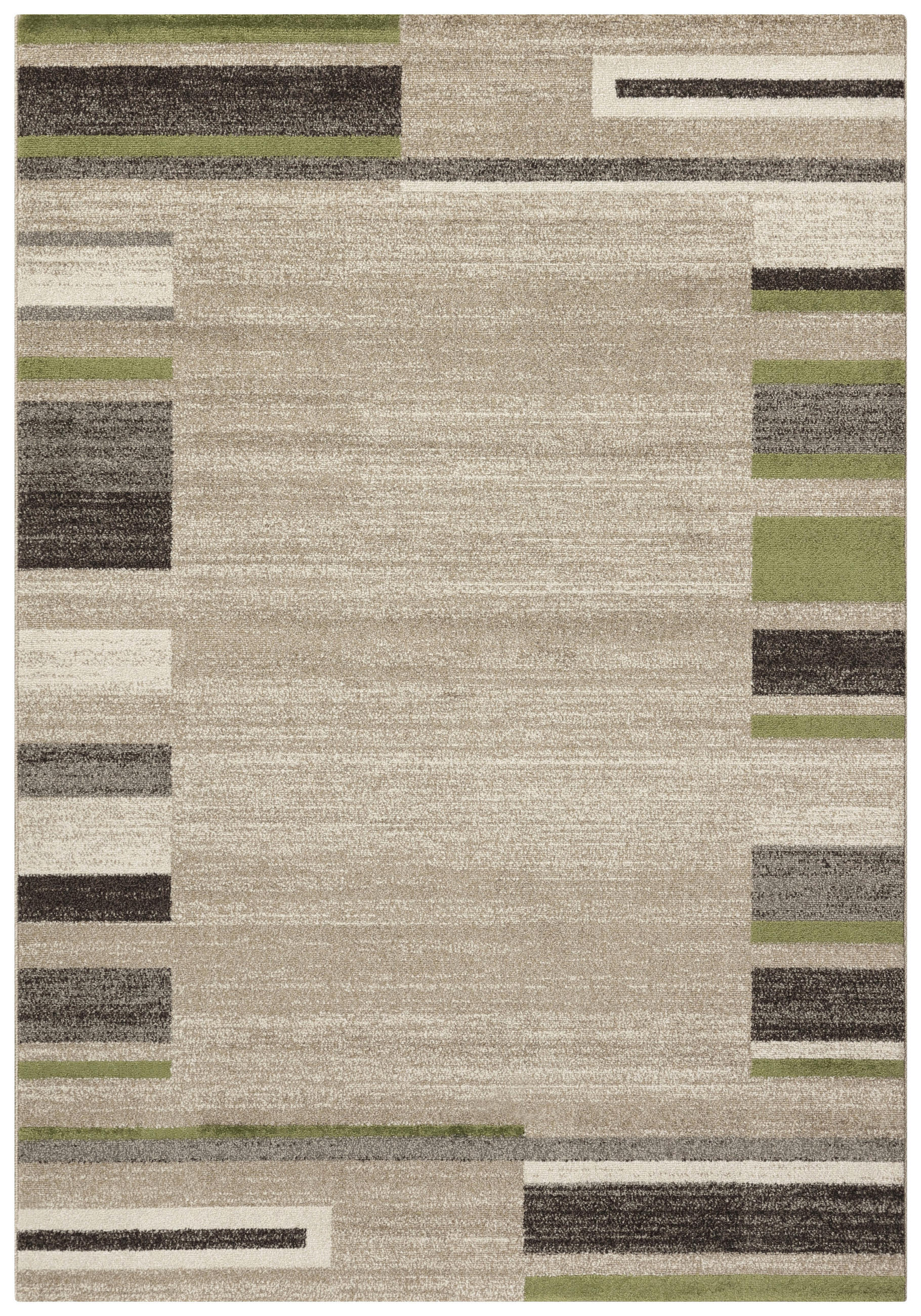 WEBTEPPICH  Wohnzimmer 160/230 cm Grün, Beige  - Beige/Grün, Design, Textil (160/230cm) - Novel