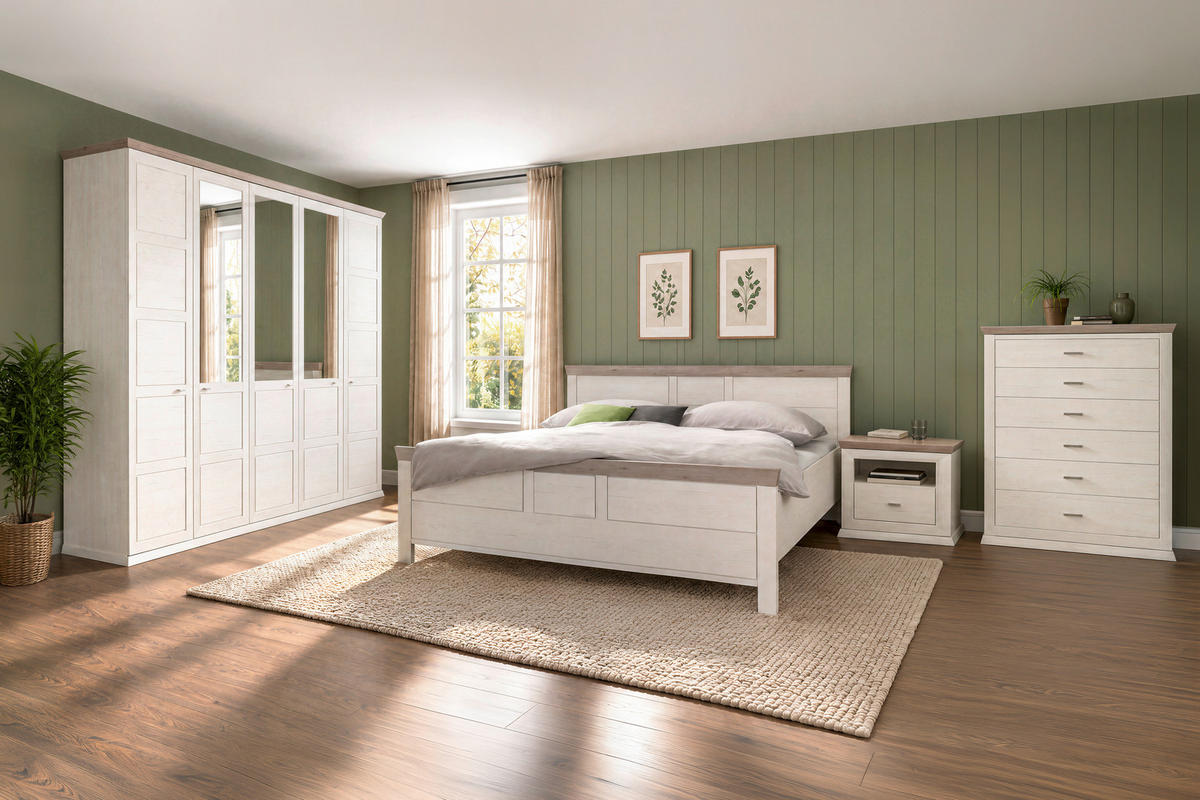DREHTÜRENSCHRANK 255/209/60 cm Grau, Weiss  - Weiss/Grau, Lifestyle, Glas/Holzwerkstoff (255/209/60cm) - Hom`in