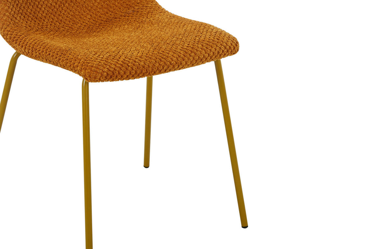 STUHL Webstoff Orange  - Orange, Design, Textil/Metall (45/86,5/57cm) - home24