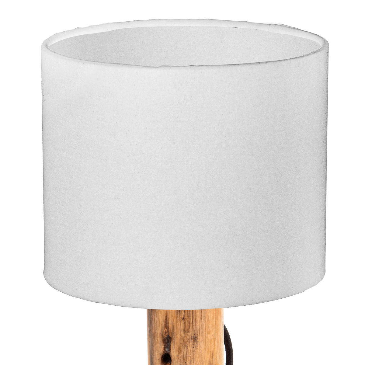 STEHLEUCHTE 30/139 cm    - Weiß/Naturfarben, Natur, Holz/Textil (30/139cm)
