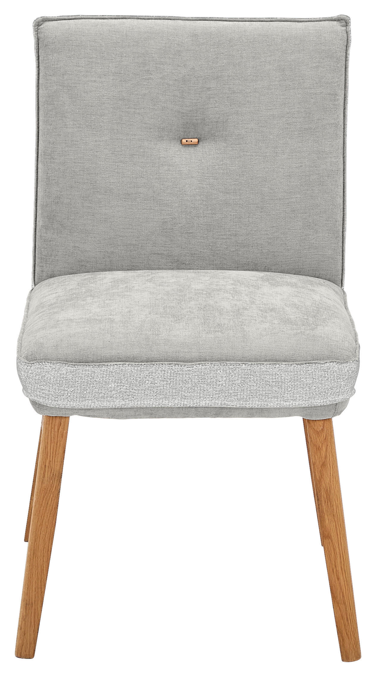 STUHL in Webstoff, Mikrofaser - Eichefarben/Grau, Design, Holz/Textil (49/86/67cm) - Linea Natura