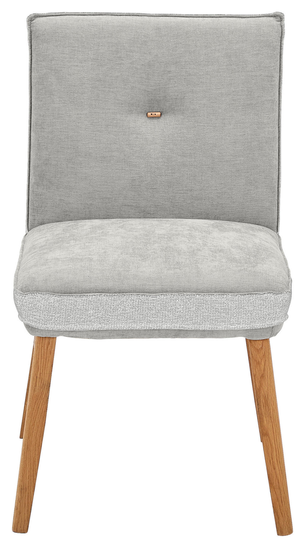 STUHL  in Webstoff, Mikrofaser  - Eichefarben/Grau, Design, Holz/Textil (49/86/67cm) - Linea Natura