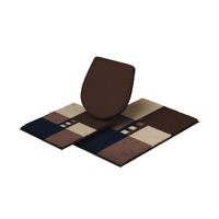 BADEMATTENSET Grund Braun  - Braun, Basics, Kunststoff/Textil - Grund