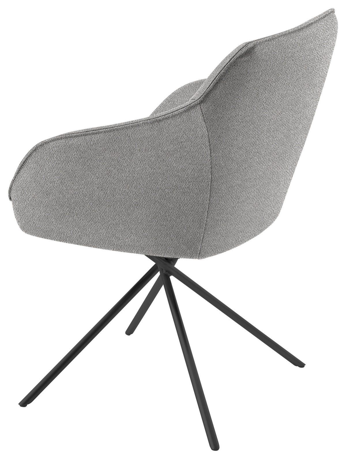 ARMLEHNSTUHL  in Nickel Flachgewebe  - Ecru/Schwarz, Design, Textil/Metall (60/84/67cm) - Koinor