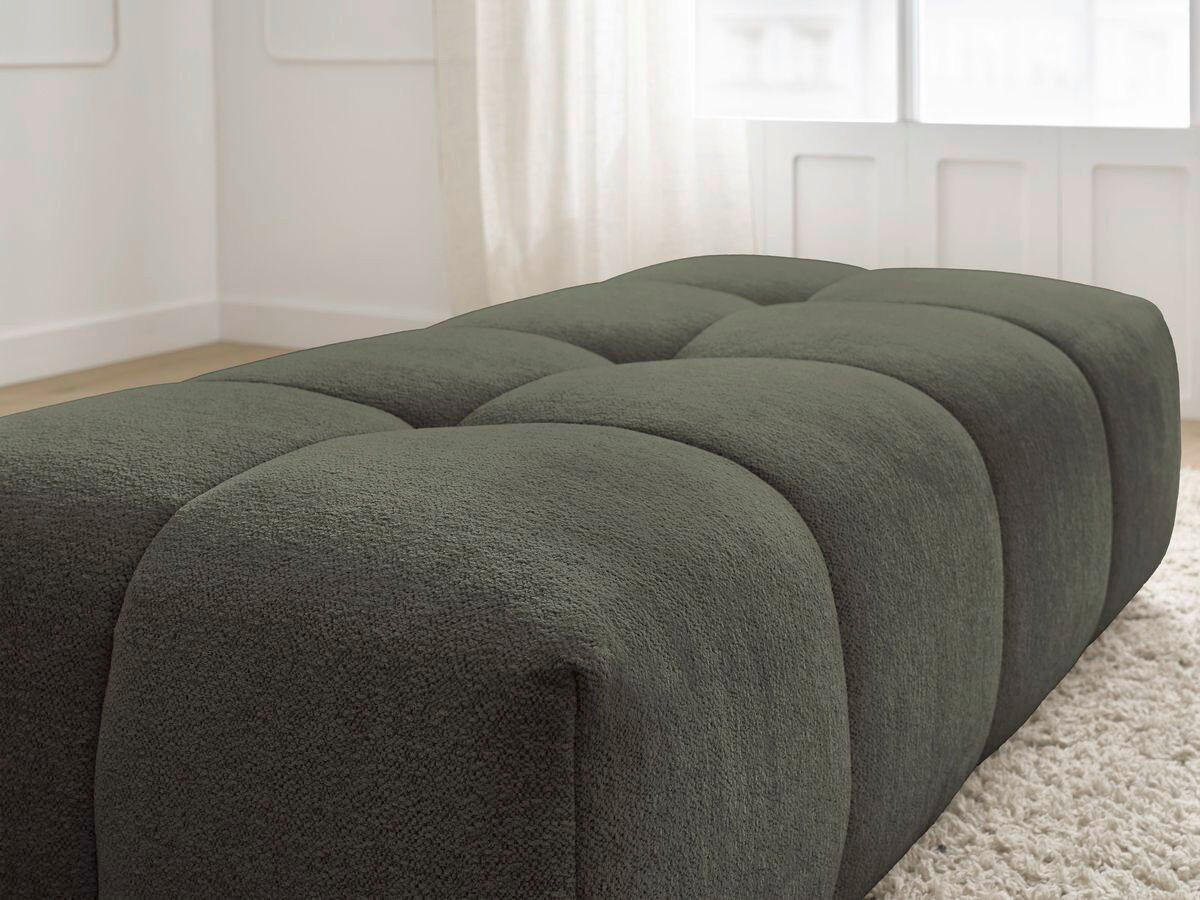 HOCKER EVEREST Flachgewebe Grün  - Schwarz/Grün, MODERN, Kunststoff/Textil (166/100/40cm)