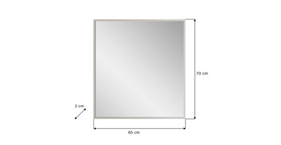 SPIEGEL 65/70/2 cm  - Grau, Design, Glas/Holzwerkstoff (65/70/2cm) - Xora