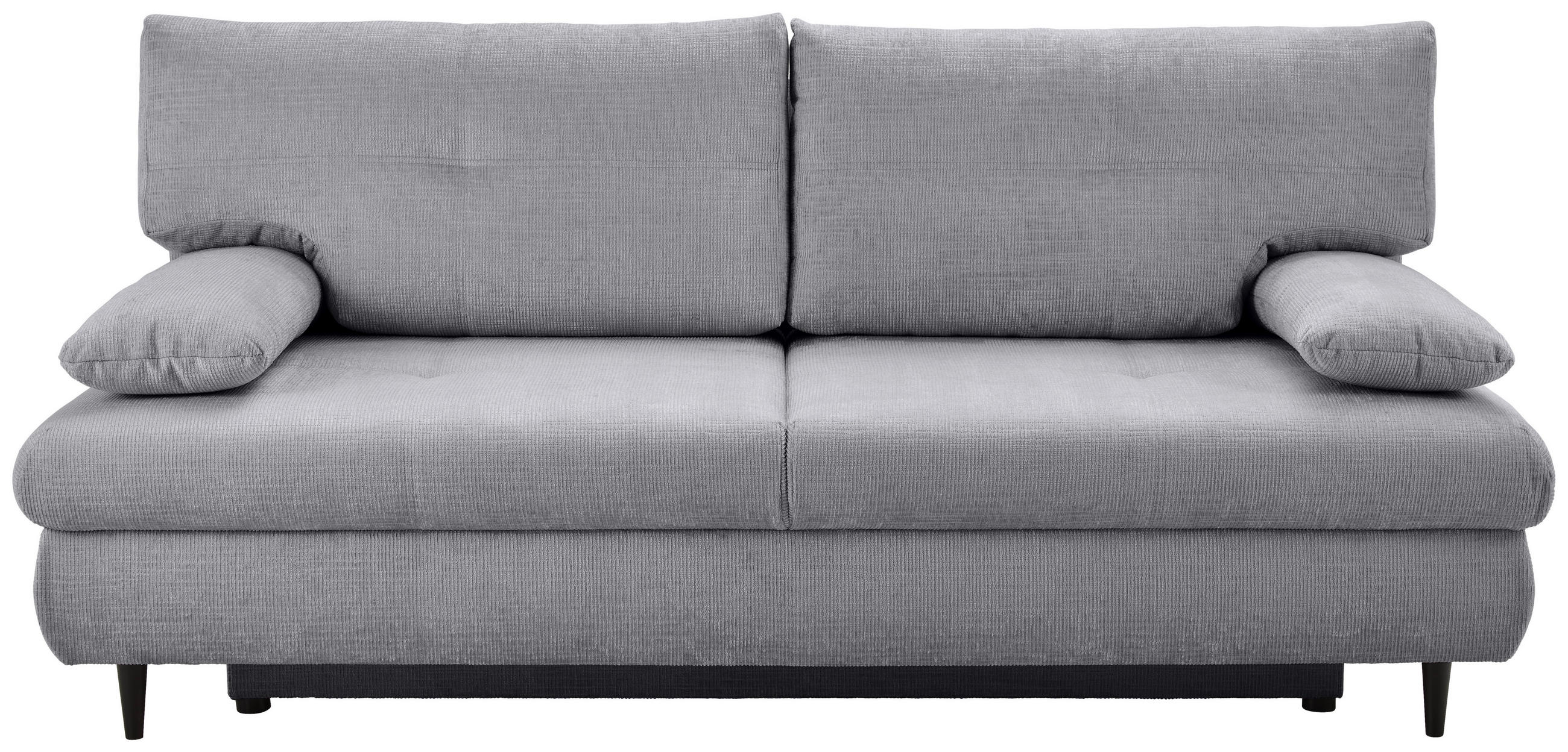 SCHLAFSOFA Chenille Dunkelgrau  - Dunkelgrau/Schwarz, KONVENTIONELL, Holz/Textil (212/97/105cm) - Carryhome
