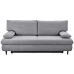SCHLAFSOFA Chenille Dunkelgrau  - Dunkelgrau/Schwarz, KONVENTIONELL, Holz/Textil (212/97/105cm) - Carryhome