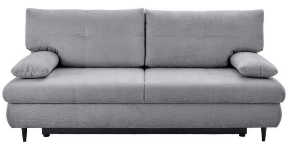 SCHLAFSOFA mit Liegefunktion, Rücken echt Chenille Dunkelgrau - Dunkelgrau/Schwarz, KONVENTIONELL, Holz/Textil (212/97/105cm) - Carryhome
