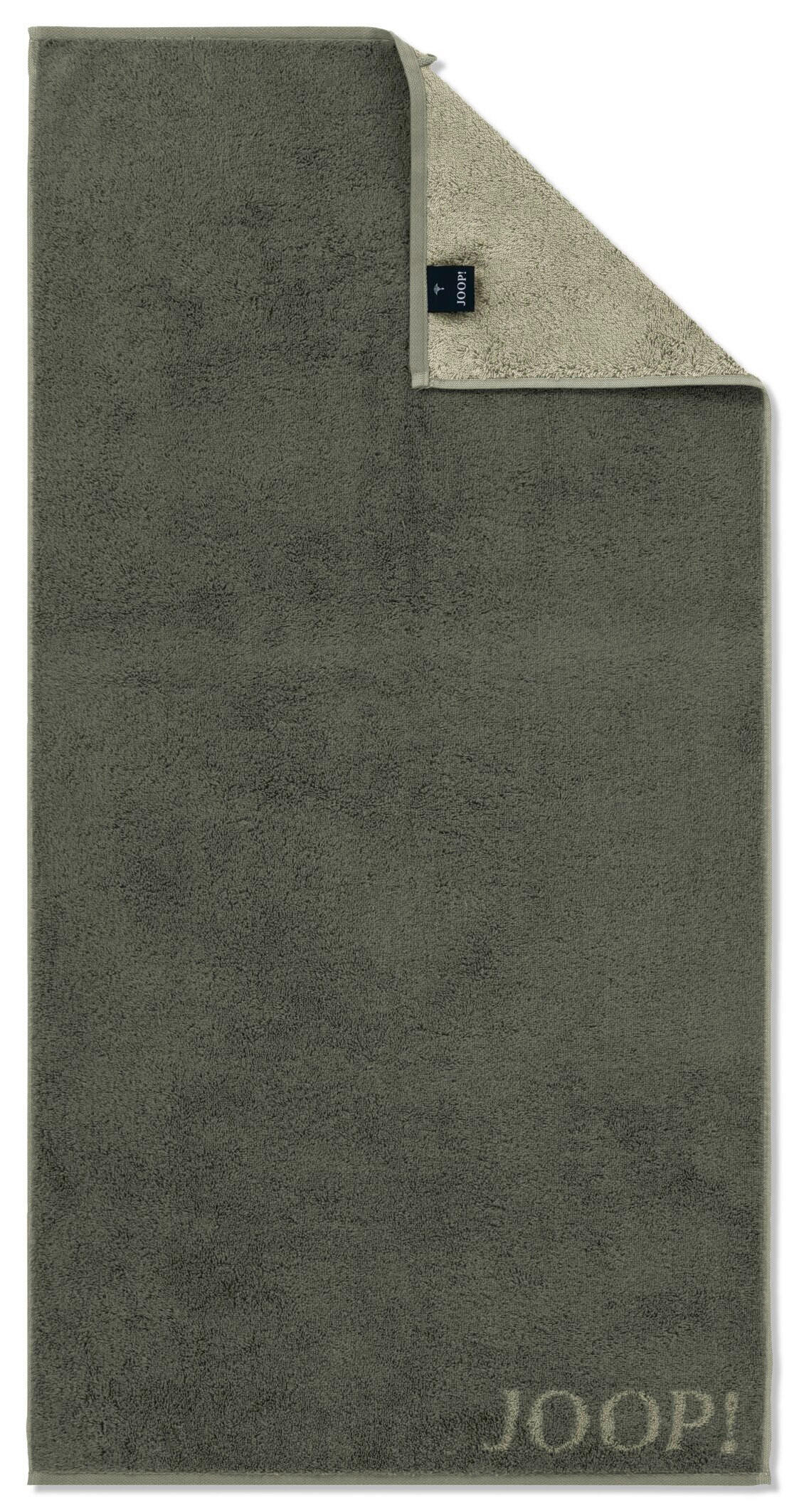 HANDTUCH Contour Doubleface Olivgrün, Dunkelgrau, Hellgrau  - Dunkelgrau/Hellgrau, Basics, Textil (50/100cm) - Joop!