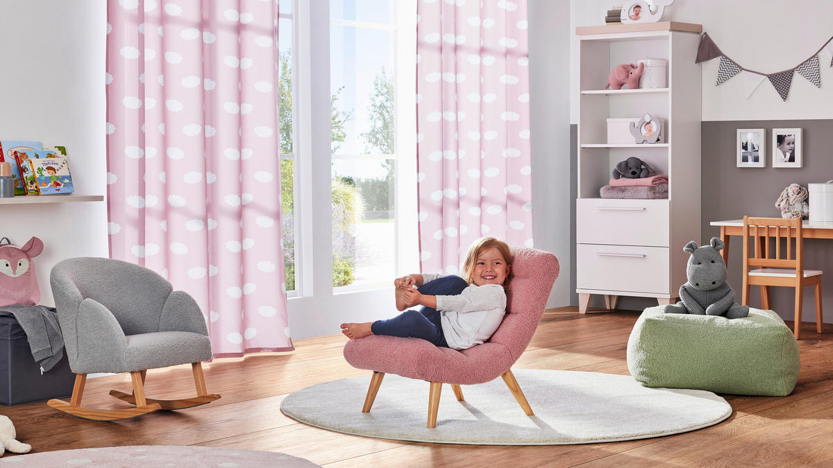 KINDER-SCHAUKELSESSEL - Grau, Trend, Textil (46,5/55,5/55cm) - Jimmylee