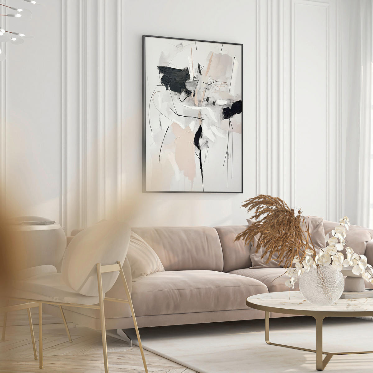 LEINWANDBILD Abstraktes 70/100 cm  - Multicolor, Basics, Holz/Textil (70/100cm)