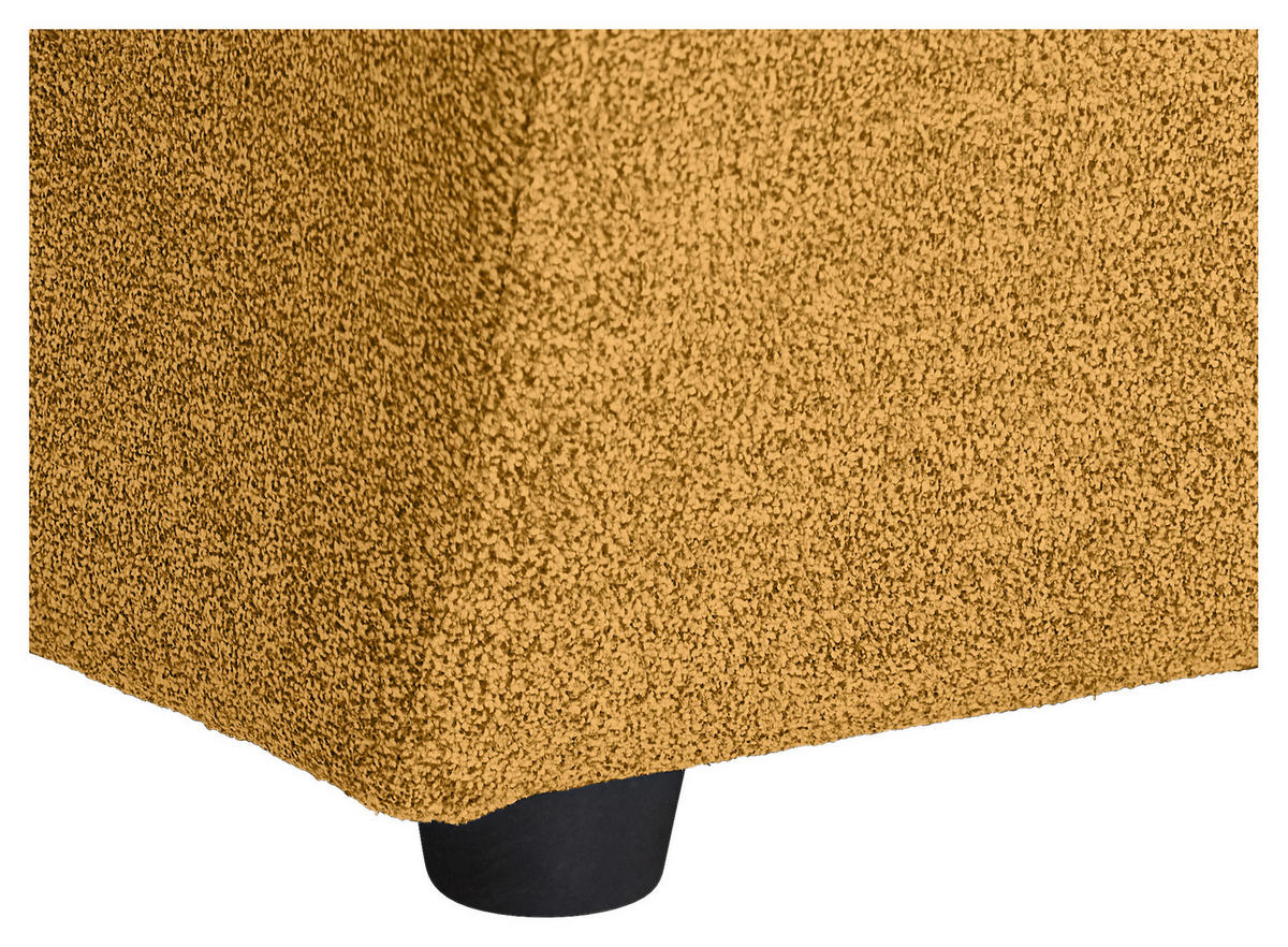 ECKSOFA in Webstoff Gelb  235/158 cm  - Gelb/Schwarz, KONVENTIONELL, Kunststoff/Textil (235/158cm) - P & B