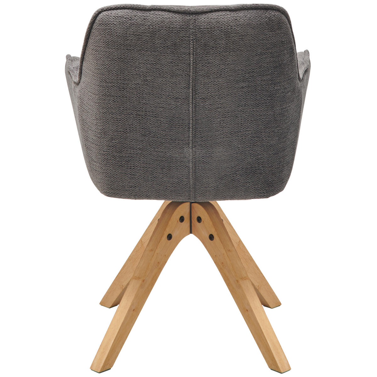 ARMLEHNSTUHL  in Webstoff  - Dunkelgrau/Eichefarben, LIFESTYLE, Holz/Textil (63/83/61cm) - MID.YOU