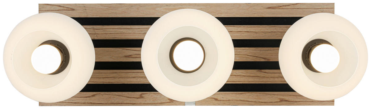 HÄNGELEUCHTE 60/16/35 cm   - Eichefarben/Schwarz, Trend, Glas/Holzwerkstoff (60/16/35cm) - Collet's Monde