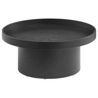COUCHTISCH JUSTB! Eiche furniert 60/60/26 cm rund Schwarz  - Schwarz, Design, Holz (60/60/26cm) - Musterring