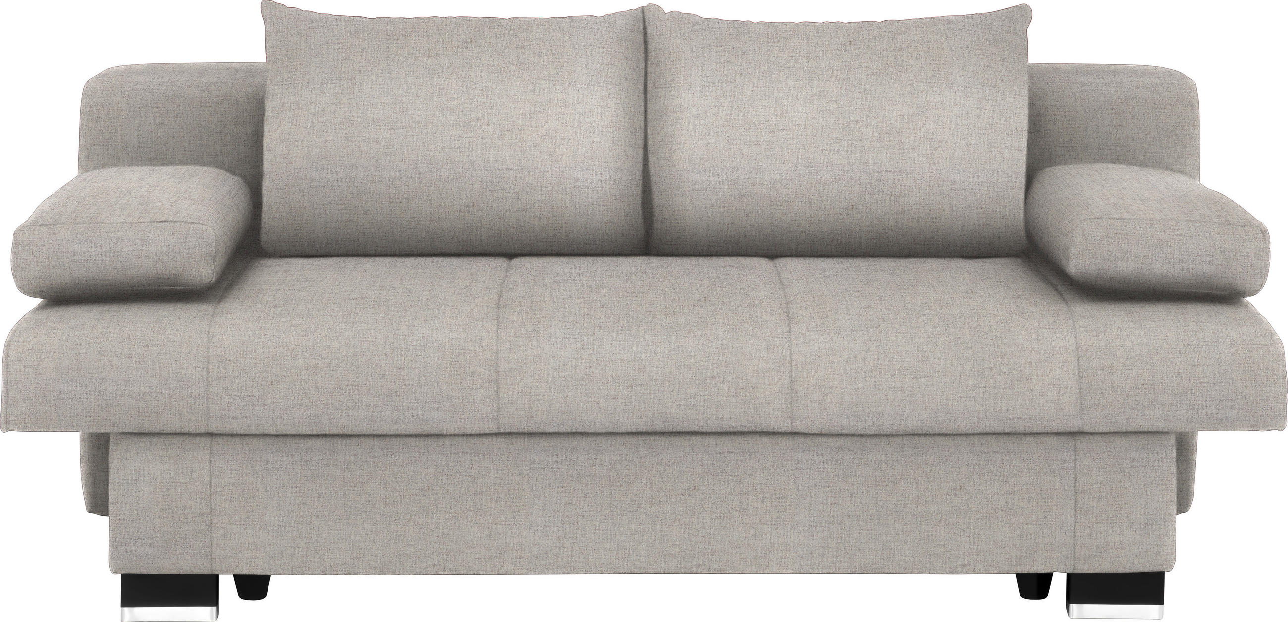 SCHLAFSOFA Helen  mit Stoffauswahl, Schlafen auf Sitzhöhe, Rücken echt Hellgrau  - Wengefarben/Hellgrau, KONVENTIONELL, Holz/Textil (200/80/104cm) - Novel