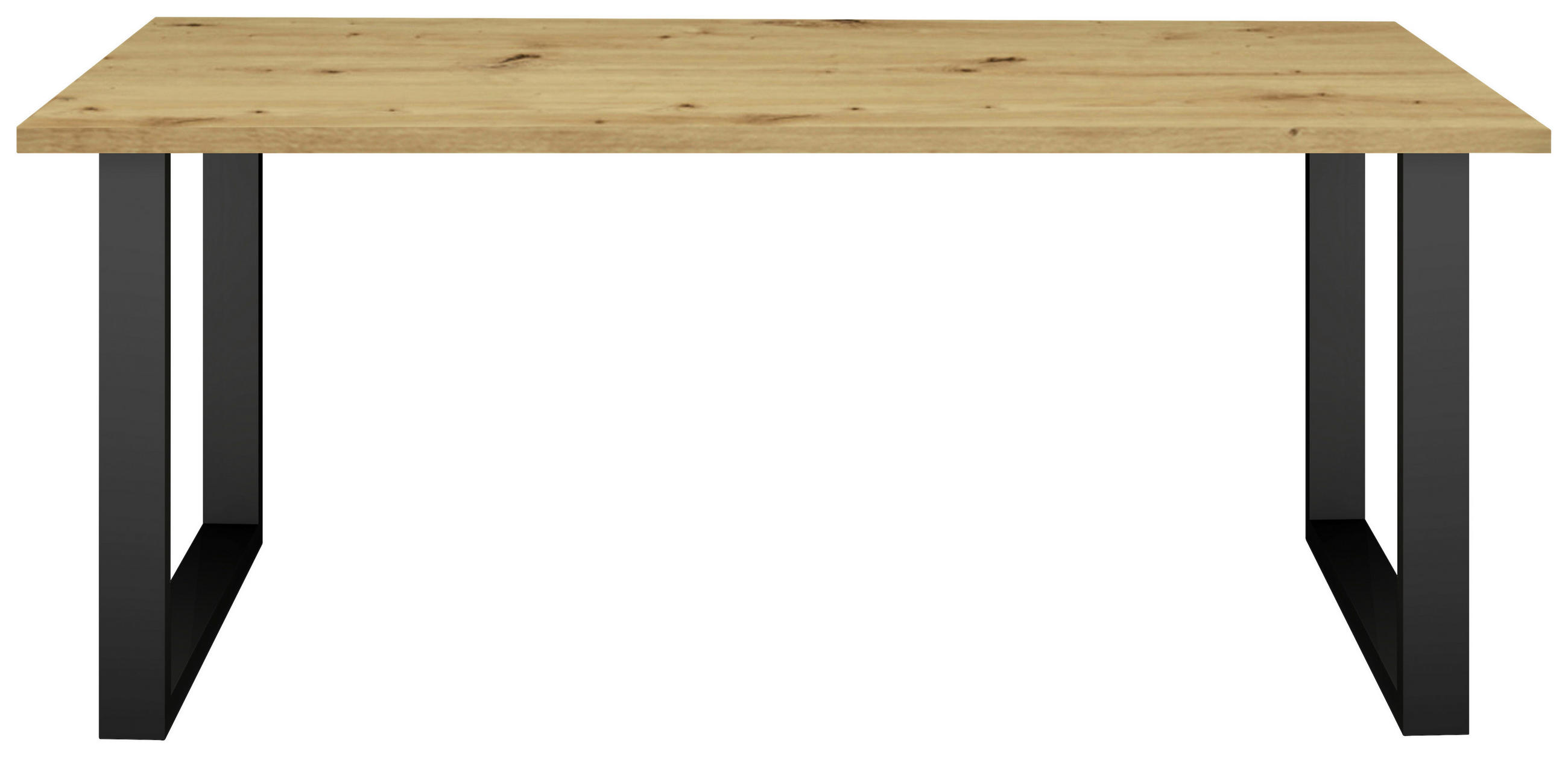 ESSTISCH rechteckig Schwarz, Eichefarben  - Eichefarben/Schwarz, MODERN, Holzwerkstoff/Metall (140/90/78cm) - Livetastic