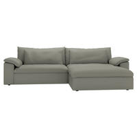 ECKSOFA  Chenille Graubraun  - Graubraun/Schwarz, Modern, Kunststoff/Textil (306/198cm) - Carryhome