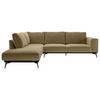 ECKSOFA Goldfarben beflockt  - Beige/Goldfarben, Design, Holz/Textil (200/293cm) - MID.YOU