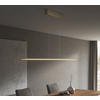 LED-HÄNGELEUCHTE Torvi 115/9/180 cm   - Sandfarben, Design, Glas/Metall (115/9/180cm) - Fischer & Honsel