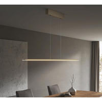 LED-HÄNGELEUCHTE Torvi 115/9/180 cm   - Sandfarben, Design, Glas/Metall (115/9/180cm) - Fischer & Honsel