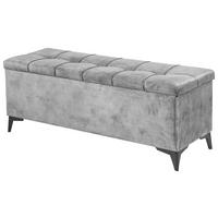 BETTBANK 139/58/50 cm   - Schwarz/Grau, Konventionell, Kunststoff/Textil (139/58/50cm) - Modante