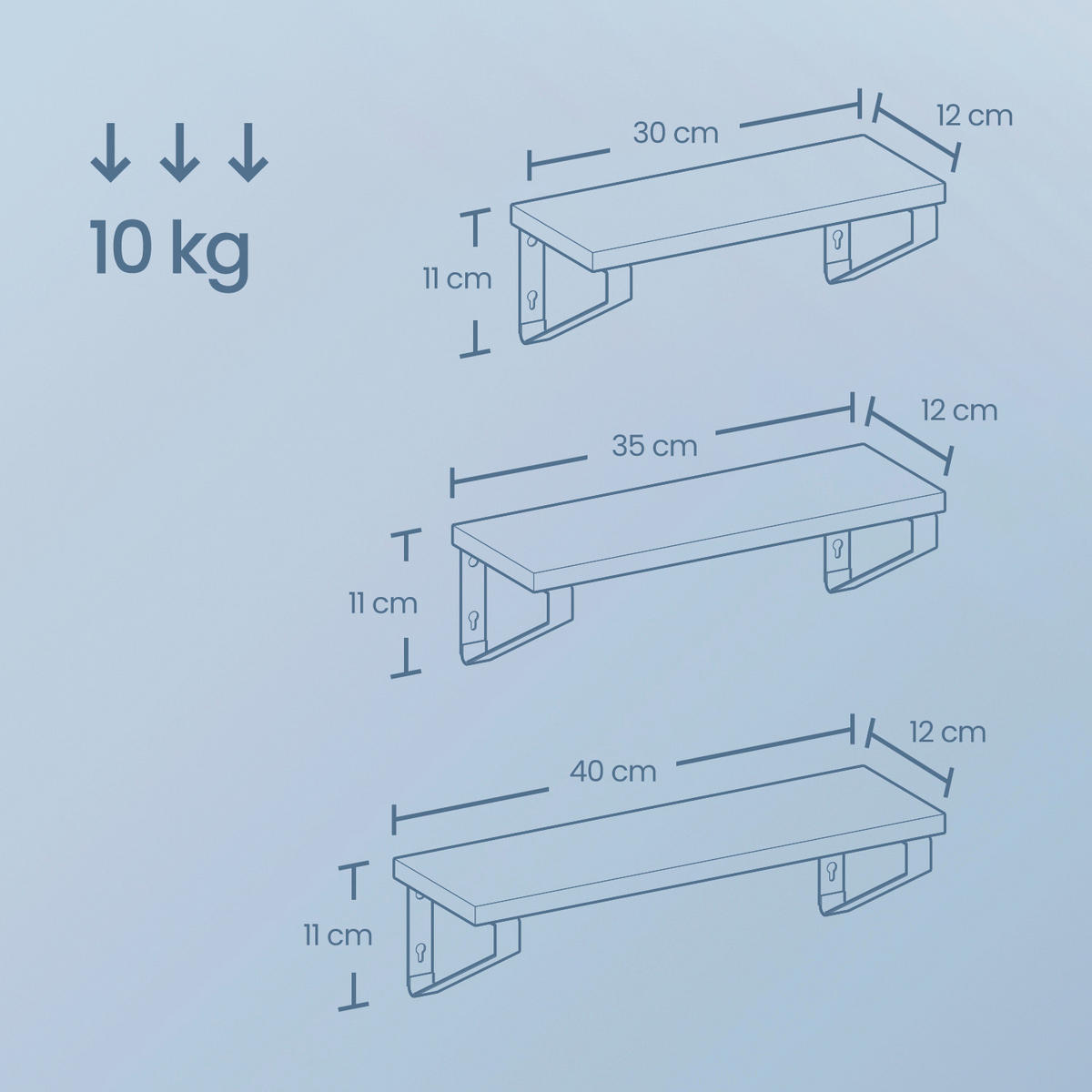 WANDREGALSET Schwarz, Greige  - Greige/Schwarz, MODERN, Holzwerkstoff/Metall (40/11/12cm) - MID.YOU