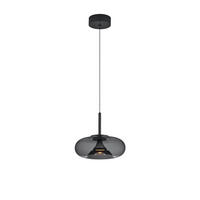 LED-HÄNGELEUCHTE Sica 32/210 cm   - Schwarz, Design, Glas/Metall (32/210cm) - Helestra